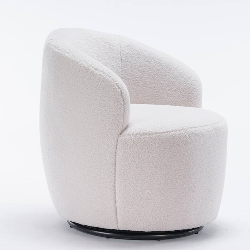 Teddy Fabric Swivel Accent Armchair Barrel Chair