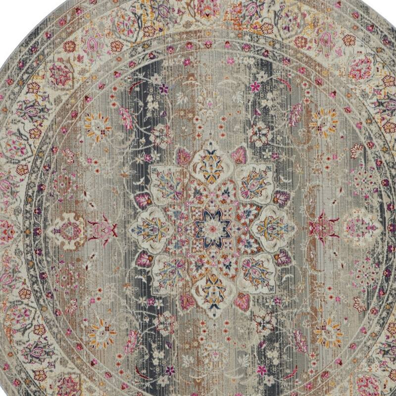 HomeRoots Floral Transitional Rectangle Area Rug
