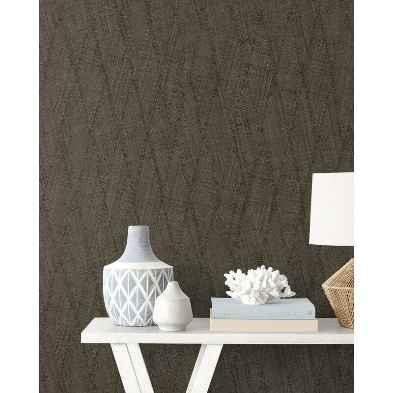 Seabrook Designs Sun Woven Embossed Vinyl Unpasted Wallpaper