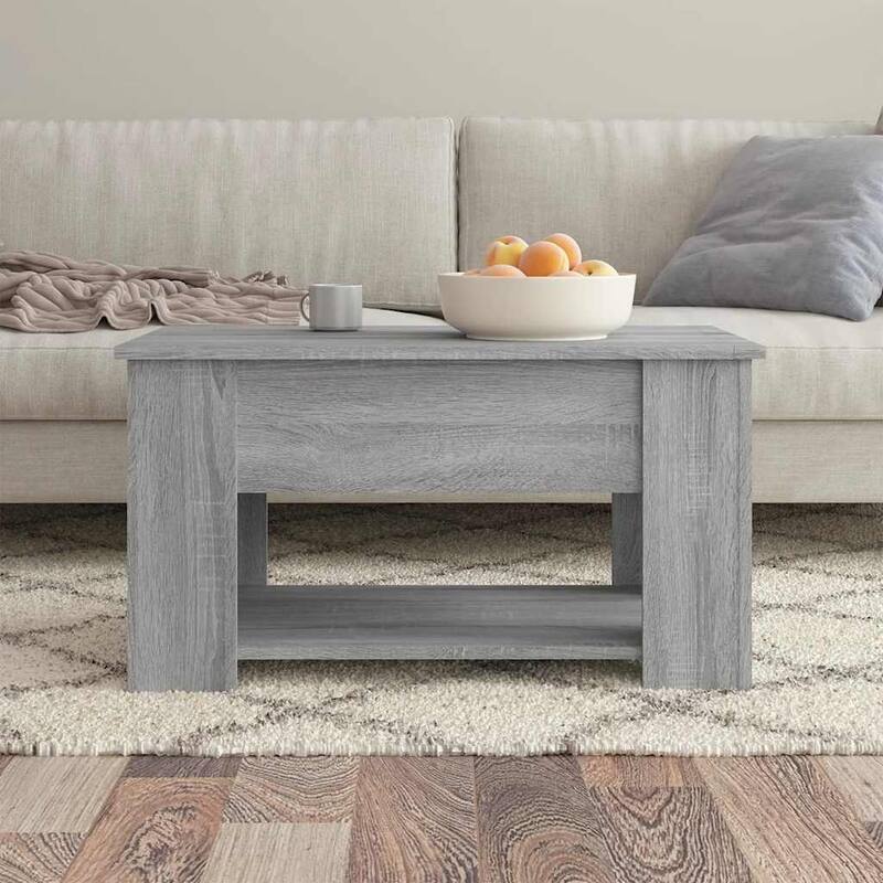 vidaXL Coffee Table Lift Top End Table Accent Side Sofa Table Engineered Wood - 31.1" x 19.3" x 16.1"