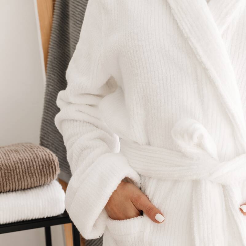 Slim Ribbed Bathrobe