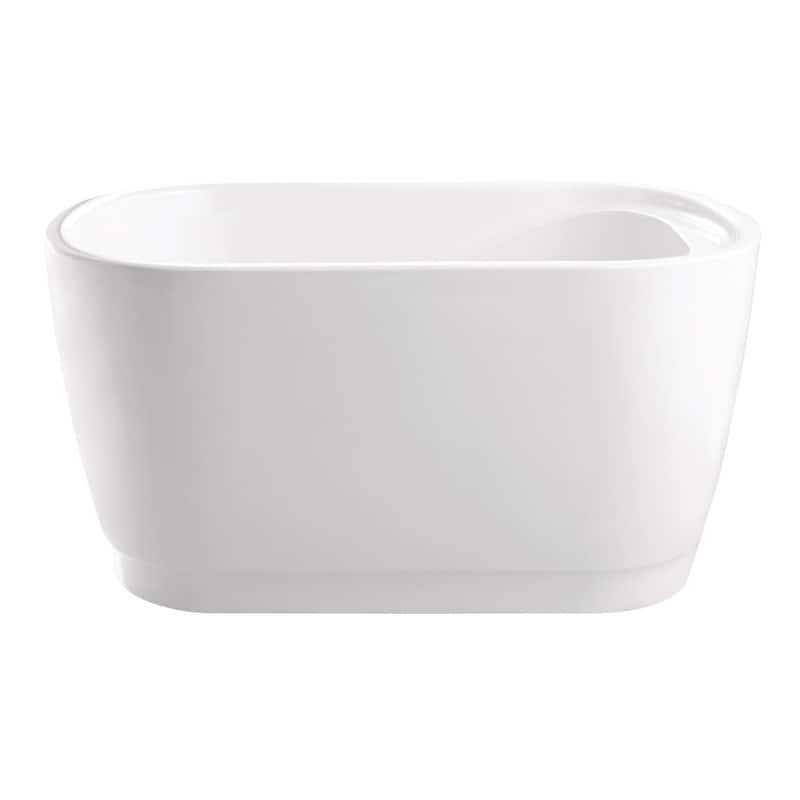 Kingston Brass VTOV593425S Aqua Eden 59" Free Standing Acrylic Soaking - Glossy White
