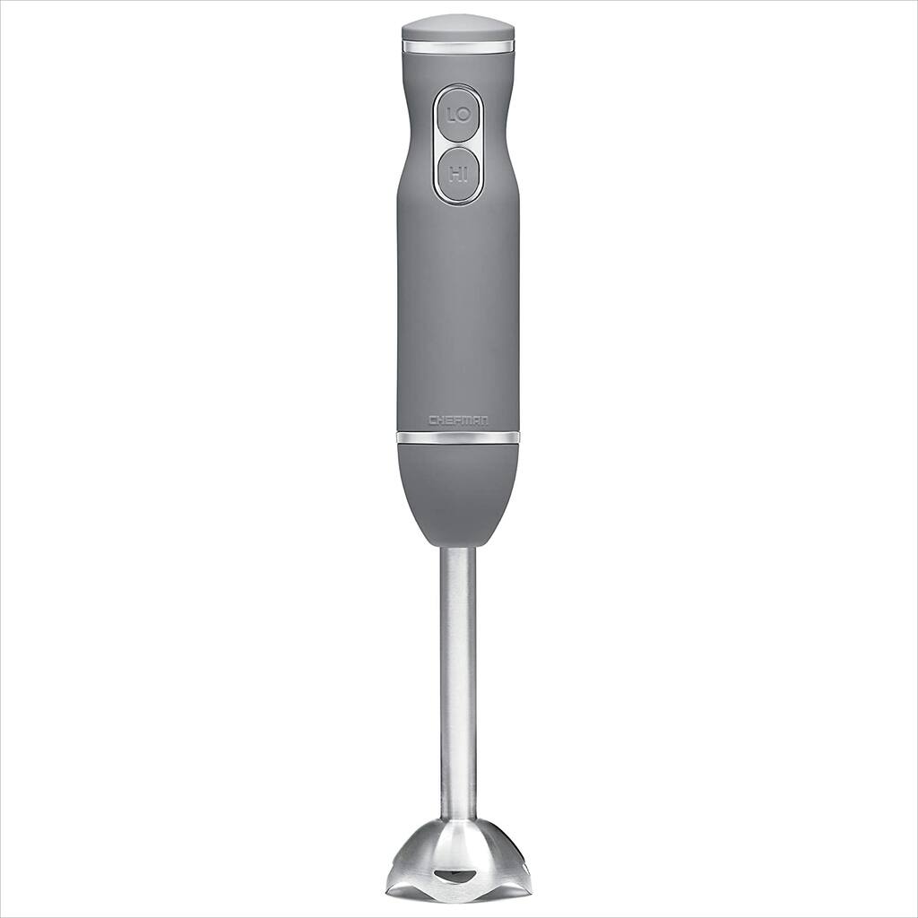 Chefman Immersion Stick Hand Blender with Stainless Steel Blades, Grey