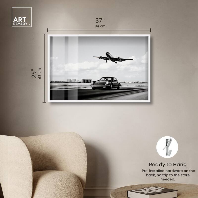 Sports Car Takeoff Shadowbox by Art Remedy