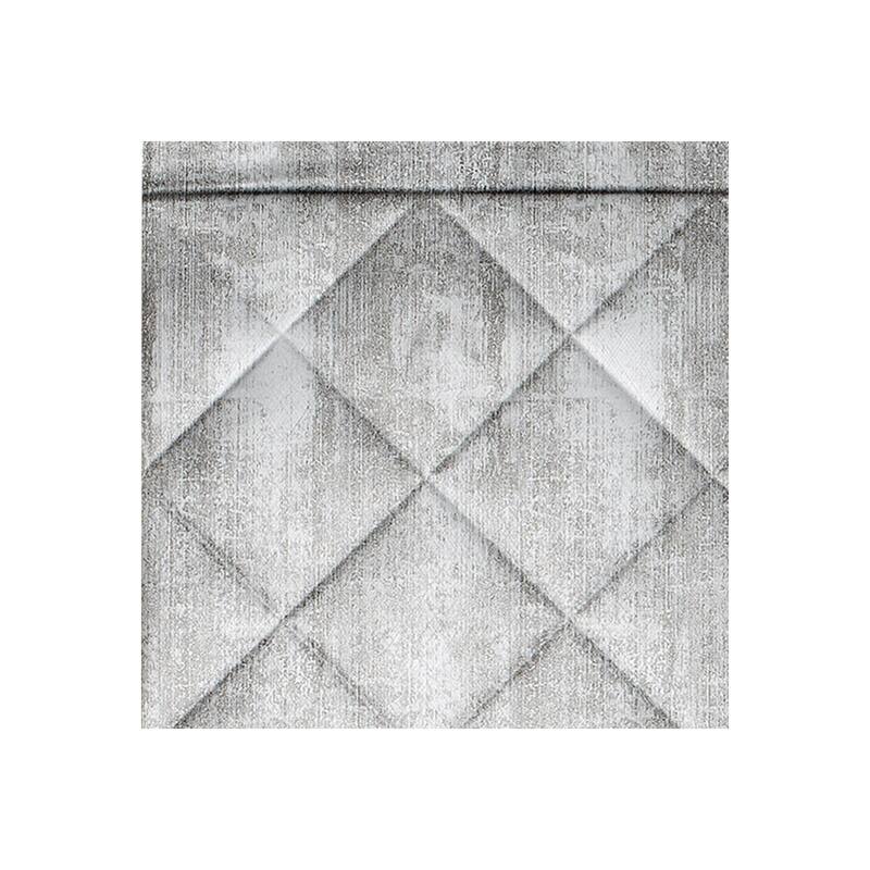 FASÄDE Quilted Decorative Vinyl Backsplash Panel - 6x6 Inch Sample - Crosshatch Silver