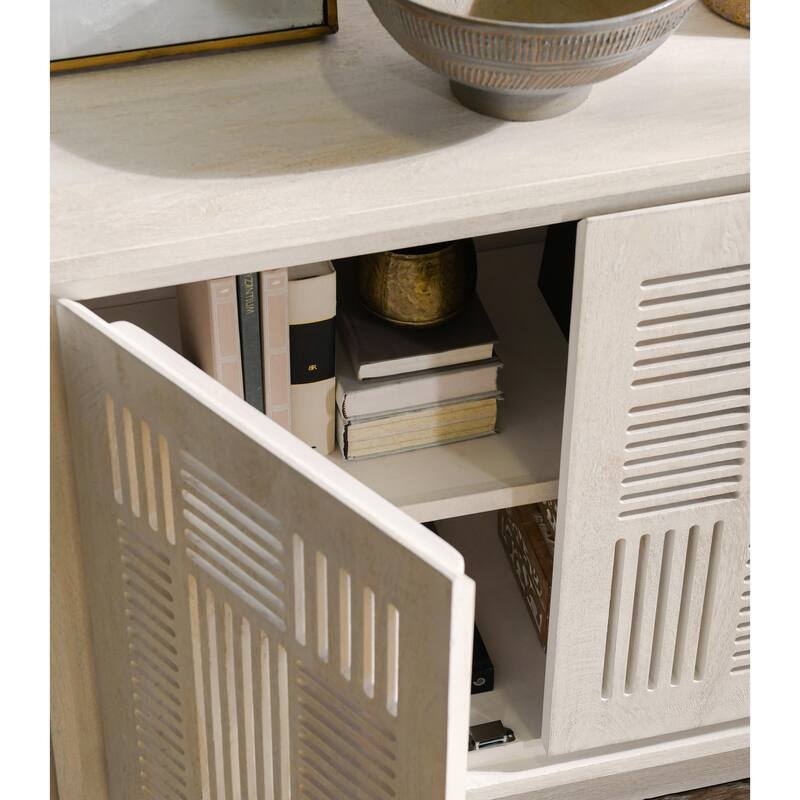 Classic Home Lila 4-Door Mango Wood Buffet Sideboard