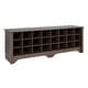 preview thumbnail 13 of 28, Prepac 24 pair Shoe Storage Cubby Bench, Multiple Finishes