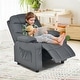 preview thumbnail 26 of 46, Costway Kids Youth Recliner Chair PU Leather w/Cup Holders & Side