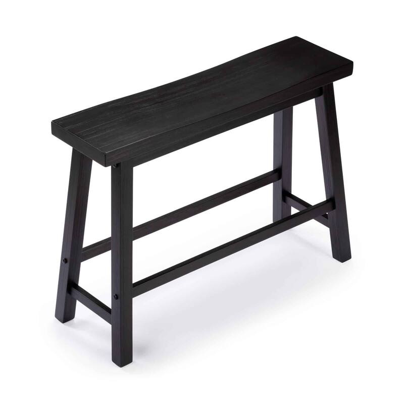 Sonoma Wood Saddle Dining Bench