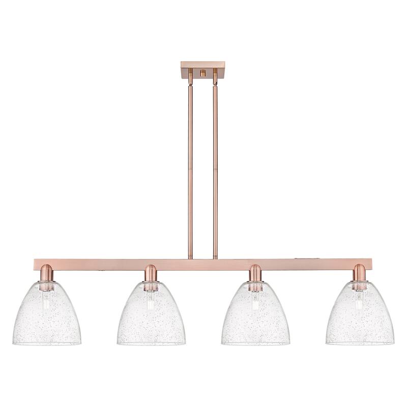Innovations Lighting Endless Possibilities Arcadia - Bristol - 4 Light 52" Stem Hung Island Light - Antique Copper/Seedy
