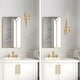 preview thumbnail 5 of 12, Modern Gold 1-Light LED Wall Sconce Contemporary Bathroom Vanity Light - W4.9"xD2.8"xH24.4"