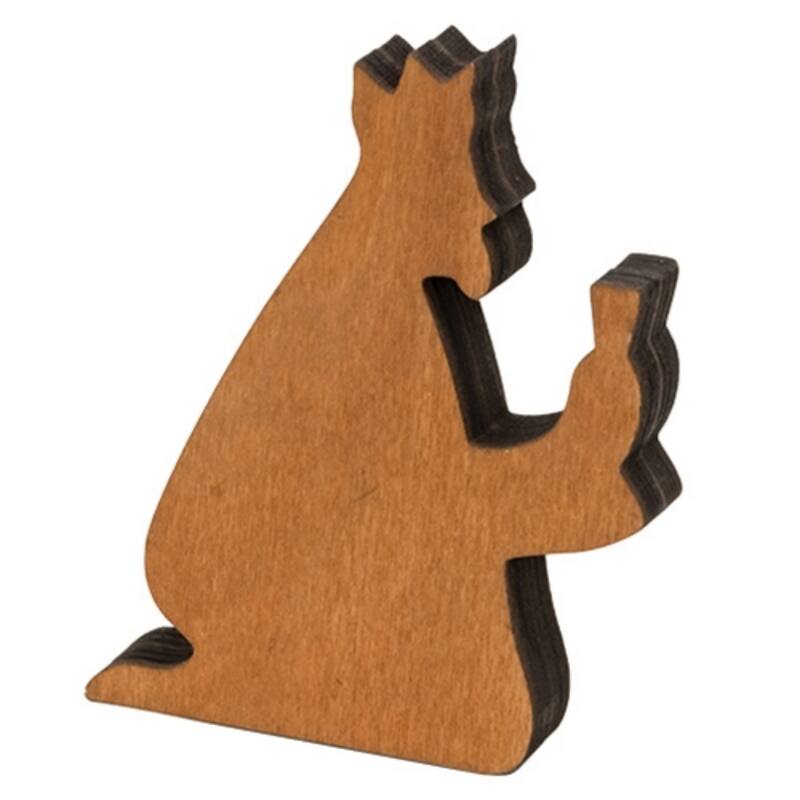 Set of 7 Natural Wood Silhouette Nativity - Approx. 4" H x 3-6" W x .5" D each