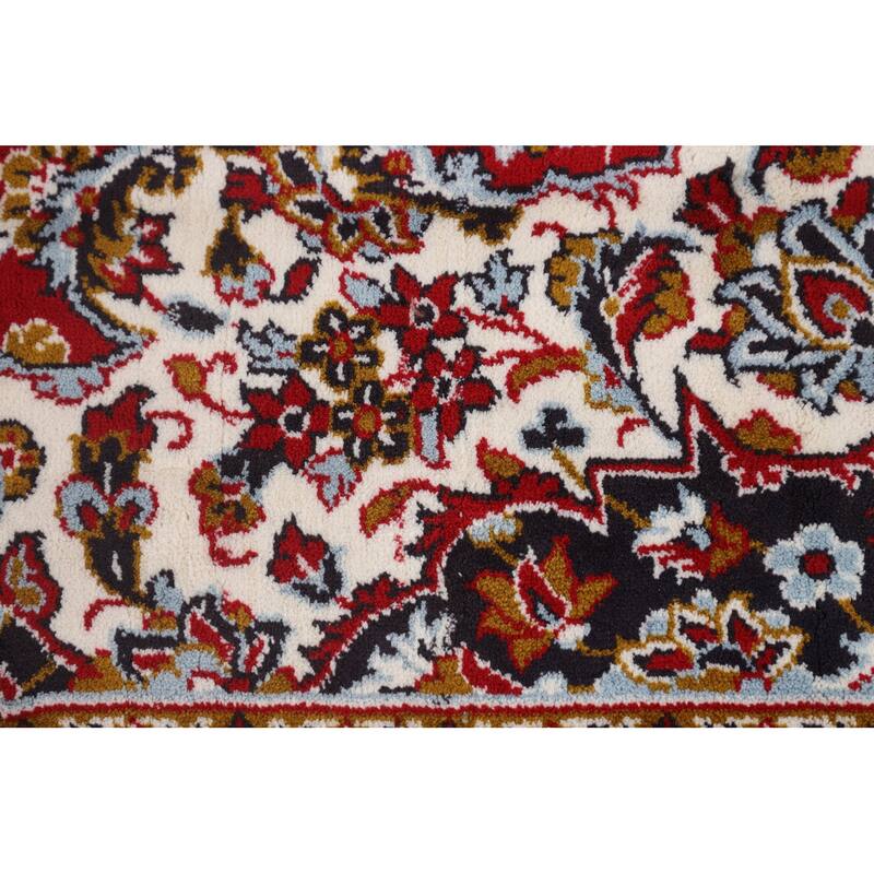 Kashan Turkish Area Rug Machine-Made Oriental Red Carpet - 9'7" x 12'6"