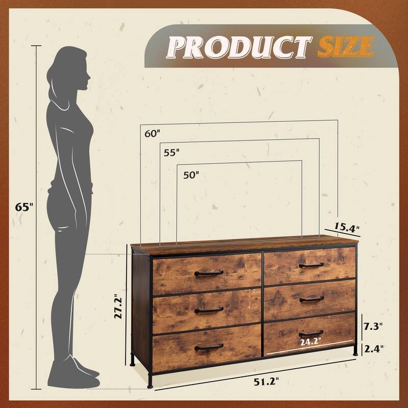 Wide Fabric Dresser