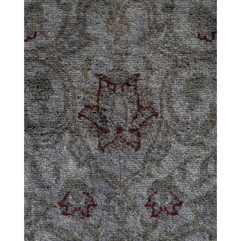 Overton Hand Knotted Wool Vintage Inspired Modern Contemporary Overdyed Gray Area Rug - 3' 1" x 5' 4"