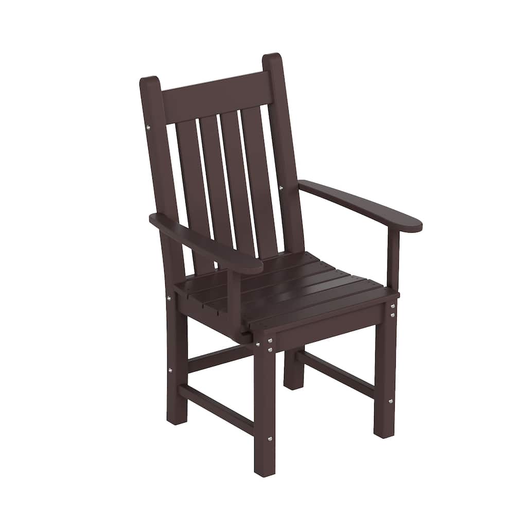 Laguna Hdpe All Weather Outdoor Patio Dining Chair With Arms