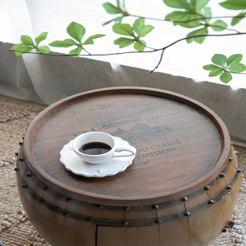 20.5x20.5x24" Drum Side Table