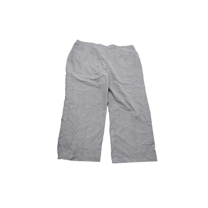 Shop Alfred Dunner Plus Size Silver Pull On Straight Leg Pants 18w Free Shipping On Orders Over 45 Overstock 24166635