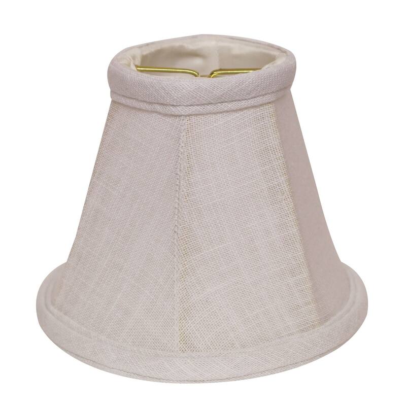 5" White Premium Set of 6 Chandelier Linen Lampshades - 5"x5"x5"