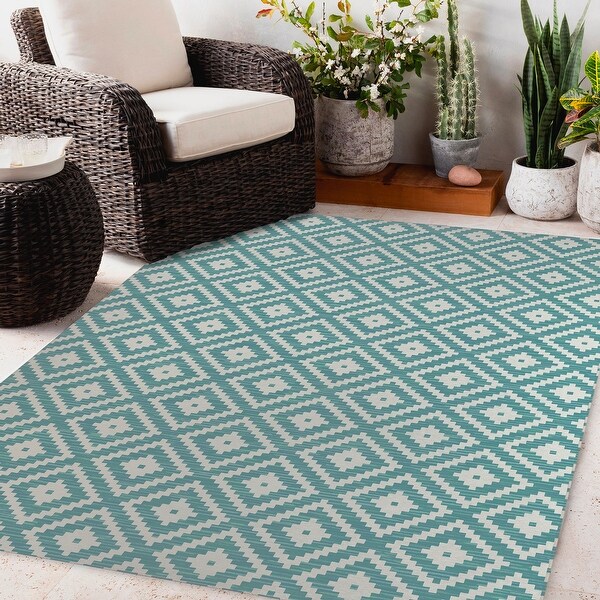 DIAMOND TEAL Outdoor Rug By Kavka Designs Bed Bath Beyond 34349239
