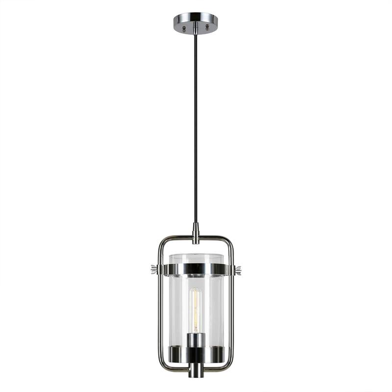 Orion 11" Wide Industrial Pendant with Glass Shade - 11" Wide