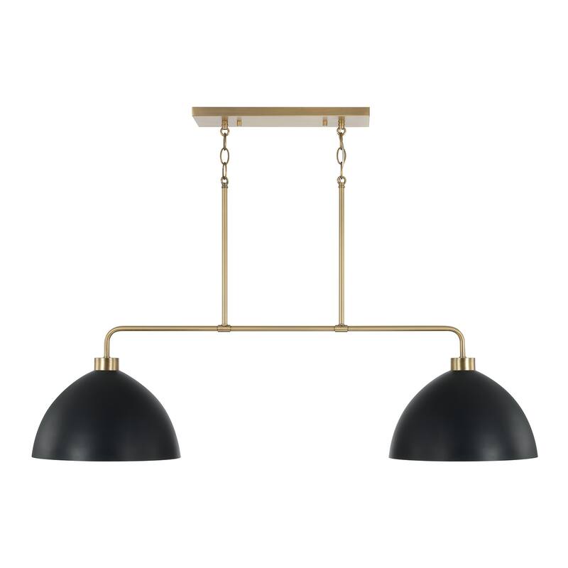 Ross 2-Light-Linear Chandelier - 44"W x 11.5"H x 13"E