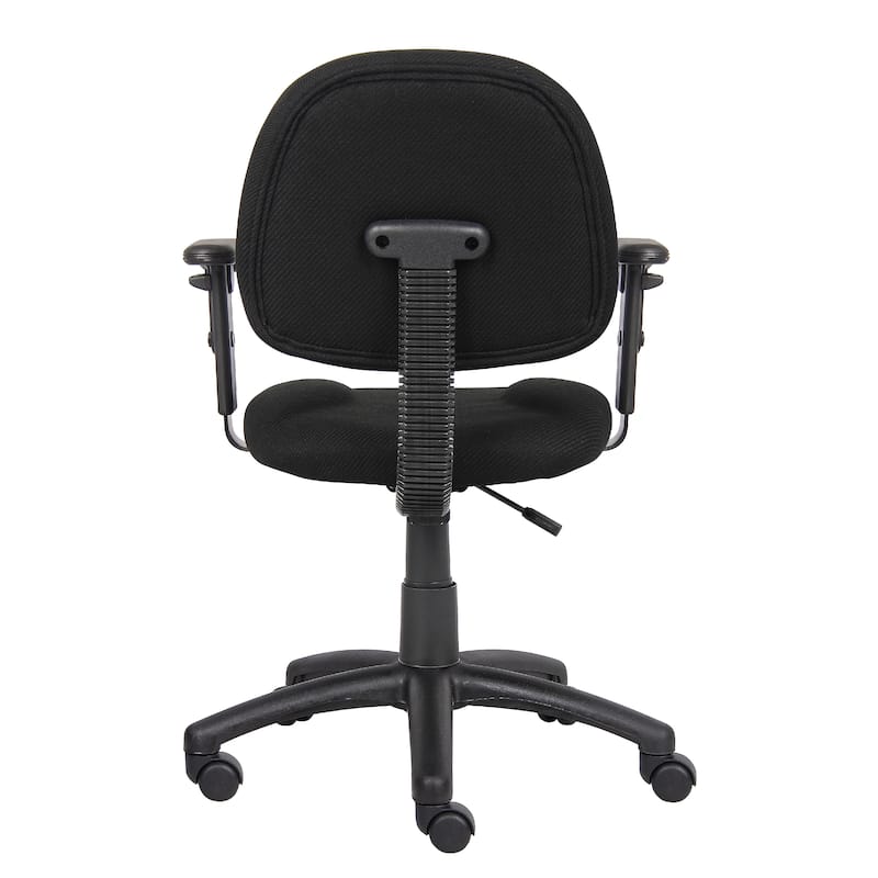 Jea Swivel Posture Chair, Adjustable Arms, Black Tweed, Wheels