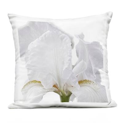 Stupell White Iris Close Up Printed Outdoor Throw Pillow Design by Nan