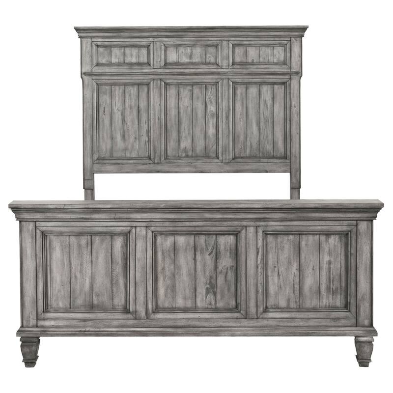 Avenue Farmhouse Tall Headboard Wood Panel Bed