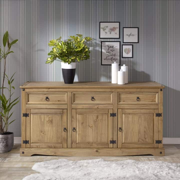 65" Wood Buffet Sideboard Farmhouse - Corona Collection | Furniture Dash