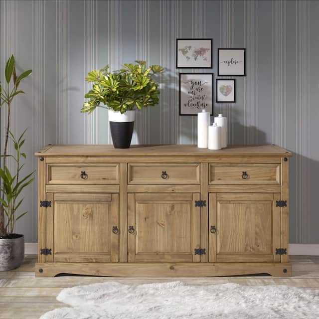 65" Wood Buffet Sideboard Corona Collection | Furniture Dash