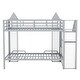 preview thumbnail 7 of 10, Castle-Shaped Twin over Twin Bunk Bed with Storage