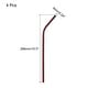 preview thumbnail 13 of 12, Reusable Metal Straws 4Pcs, Stainless Steel Bent Drinking Straw 10.5" Red