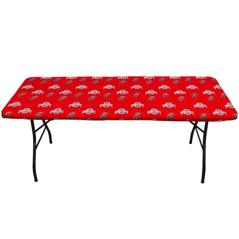 Ohio State Buckeyes Tailgate Fitted Tablecloth, 72" x 30", 6 ft table - 72" x 30", 6 ft table