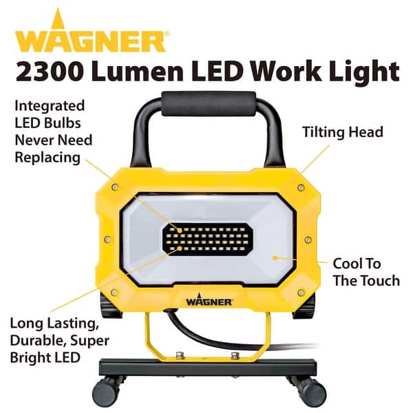 sløjfe Validering ornament Wagner 2300 Lumen LED Portable Worklight 5000 Kelvin 25 Watts - 130004 -  Overstock - 20736778