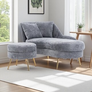 SAFAVIEH Couture Frieda Tete-a-Tete Chaise Chair (Fully Assembled