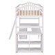 preview thumbnail 18 of 16, Twin Loft Bed with Desk, Storage Drawers, Shelves and Cabinet, Space-Saving Wood Bed Frame