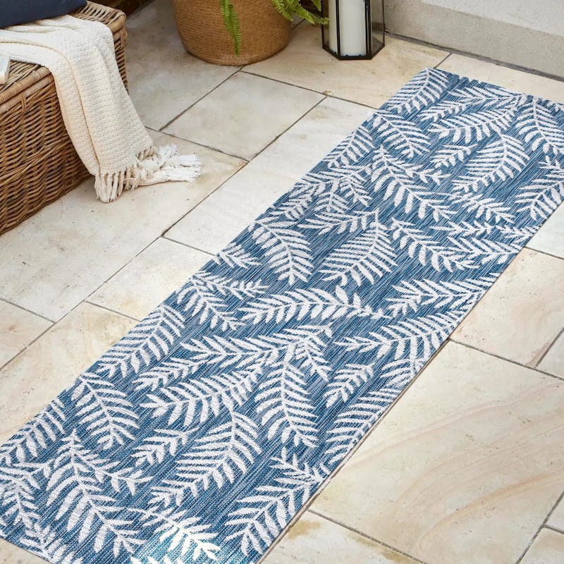 JONATHAN Y Galon Palm Frond Indoor/Outdoor Area Rug