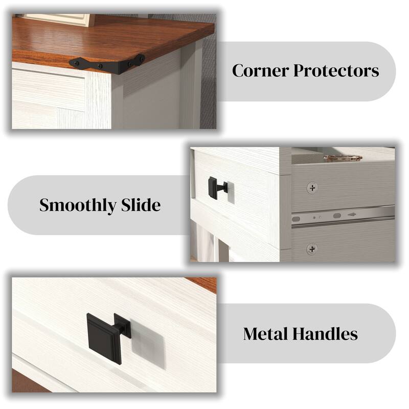 console table with 2 Drawer and buttom shelf