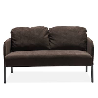 2 Seater Polyester Fabric Sofa, Modern Loveseat Sofa, Comfy Small Couches for Small Space Living Room, Bedroom, Office
