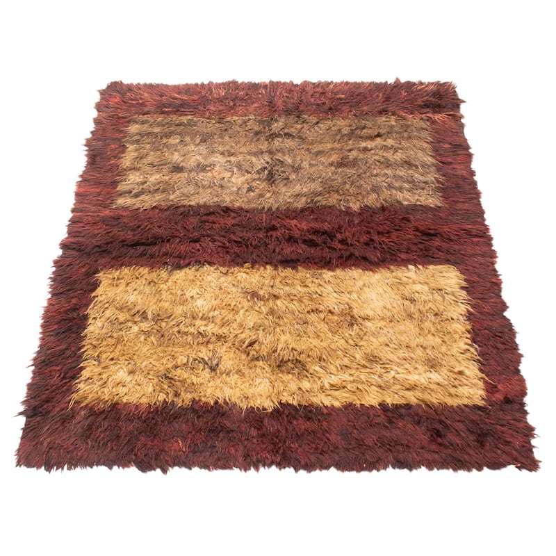 ECARPETGALLERY Hand-knotted Finest Peshawar Ziegler Burgundy Wool Rug - 4'5 x 6'0