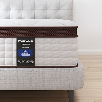 14 Inches Mattress, Memory Foam and Pocketed Spring Hybrid Mattress,Medium Firmness Mattress,Queen and King Size Optional