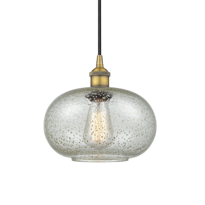 Innovations Lighting 616-1P-11-10 Gorham Pendant Gorham 10" Wide Mini - Brushed Brass / Mica