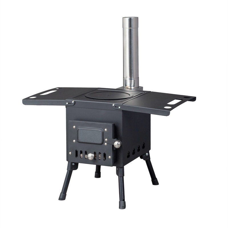 Wood Burning Stove With Chimney For Camping Hiking Picnic For Roasted Sweet Potato Foldable Chimney