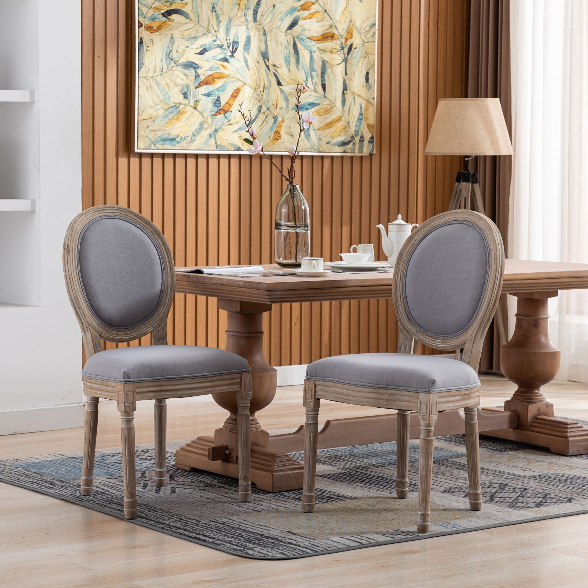 French country sales fabric dining chairs