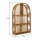 preview thumbnail 6 of 4, Harmony Arch Rattan Boho Tiered Wall Shelf - 28"H x 16.5"W x 6"D