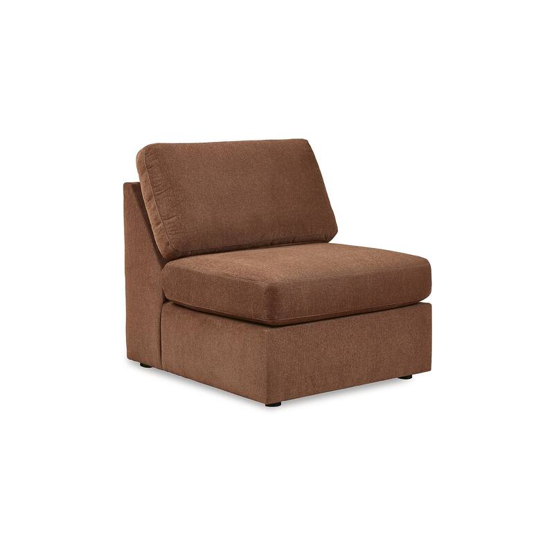 Signature Design by Ashley Modmax Orange 7-Piece Sectional with Storage Console - 138"W x 86"D x 36"H