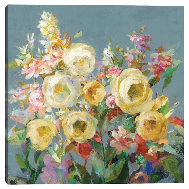 Joy of the Garden Square I by Danhui Nai Canvas Art Print