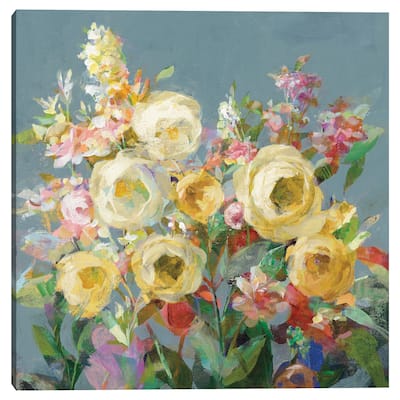 Joy of the Garden Square I by Danhui Nai Canvas Art Print