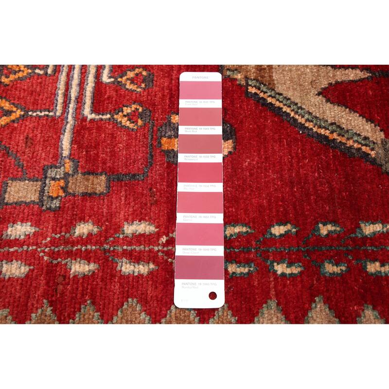 ECARPETGALLERY Hand-knotted Andelz Red Wool Rug - 4'9 x 8'0